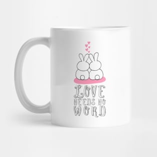 'Love Needs No Words' Autism Awareness Shirt Mug